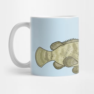 Grouper fish cartoon illustration Mug